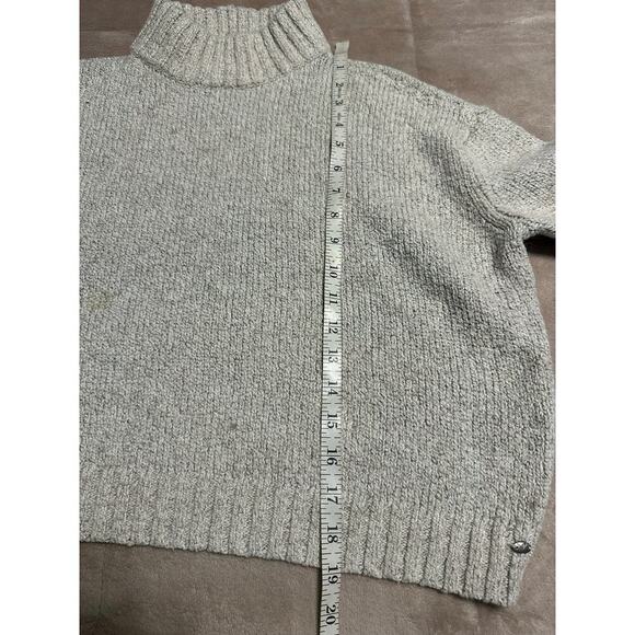 American Eagle Cropped Mock Turtleneck Sweater Women's Size Medium Neutral - Picture 6 of 7